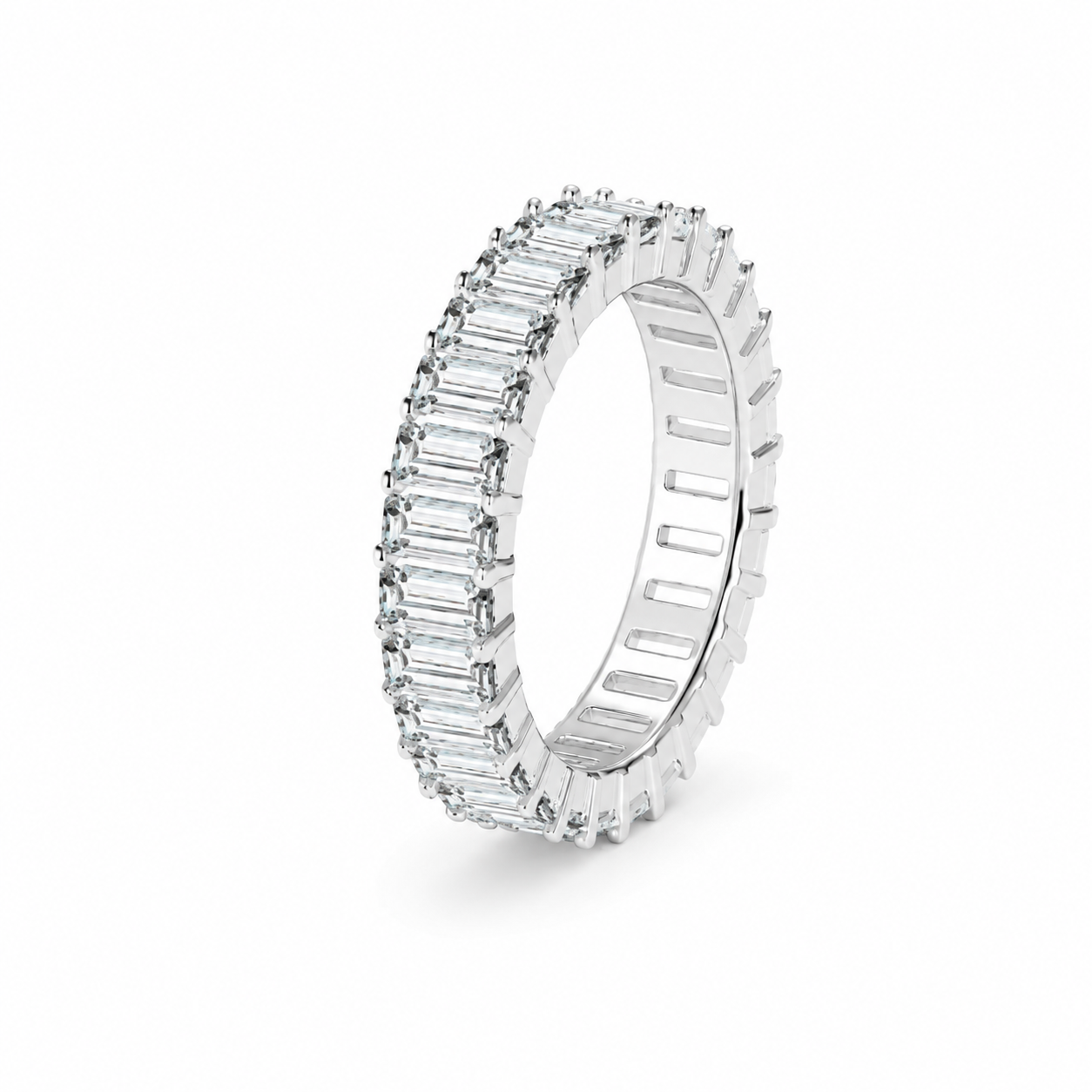 Celestia Emerald-Cut Moissanite Eternity Ring