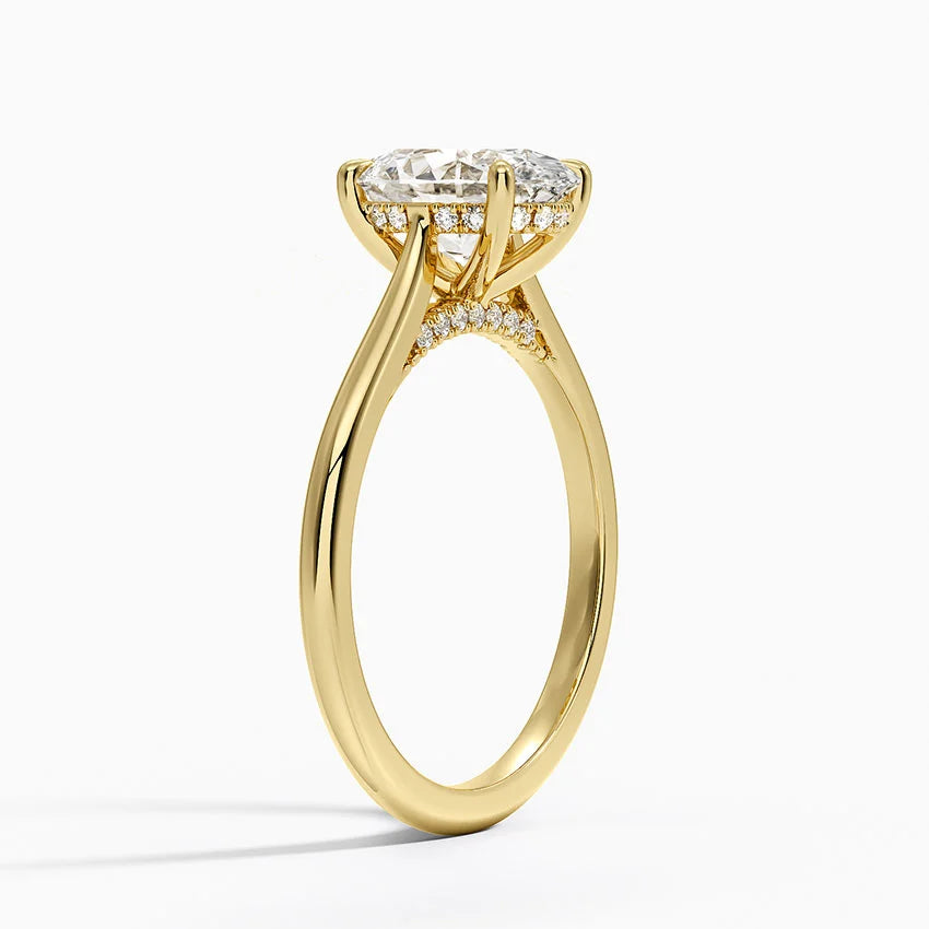 Aurielle Signature Oval -Cut Moissanite Engagement Ring