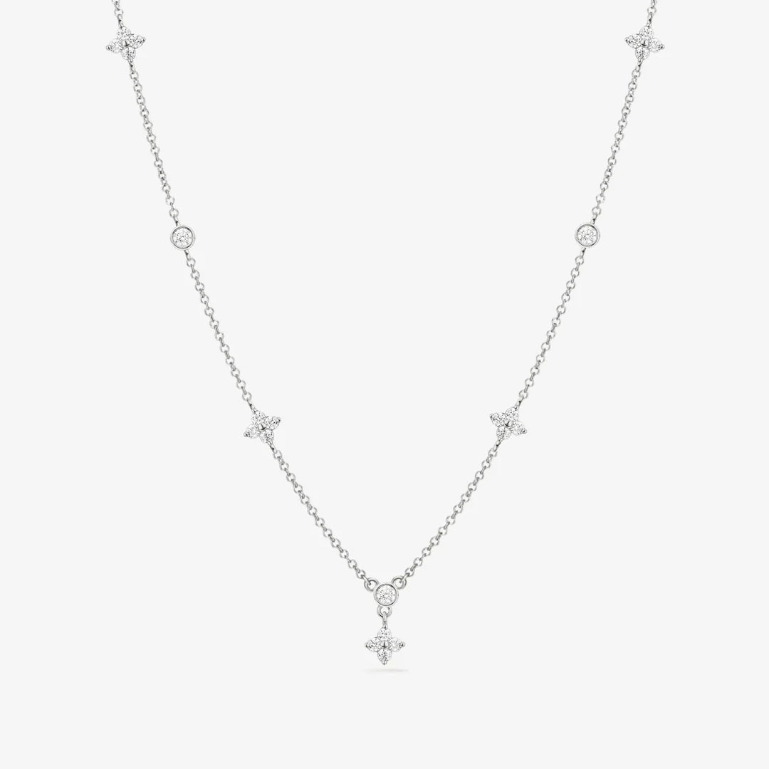 Aurora 4-Leaf Clover Moissanite Necklace