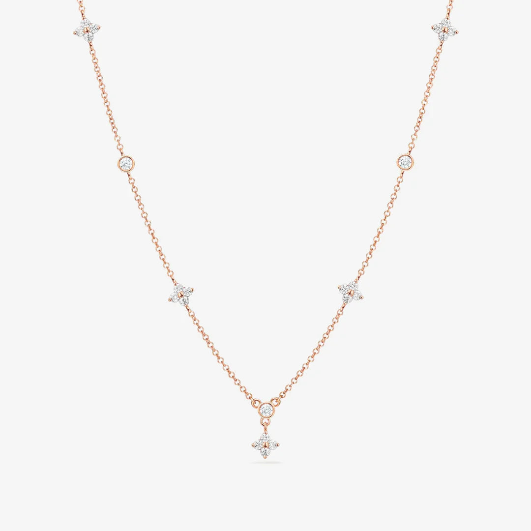 Aurora 4-Leaf Clover Moissanite Necklace