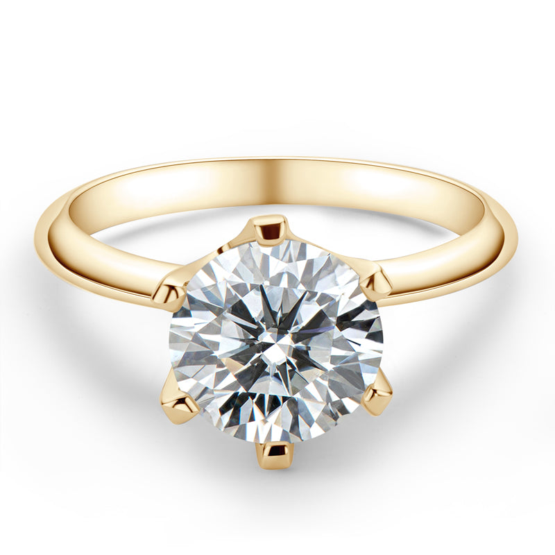 Aurora 6-Prong Solitaire Moissanite Ring