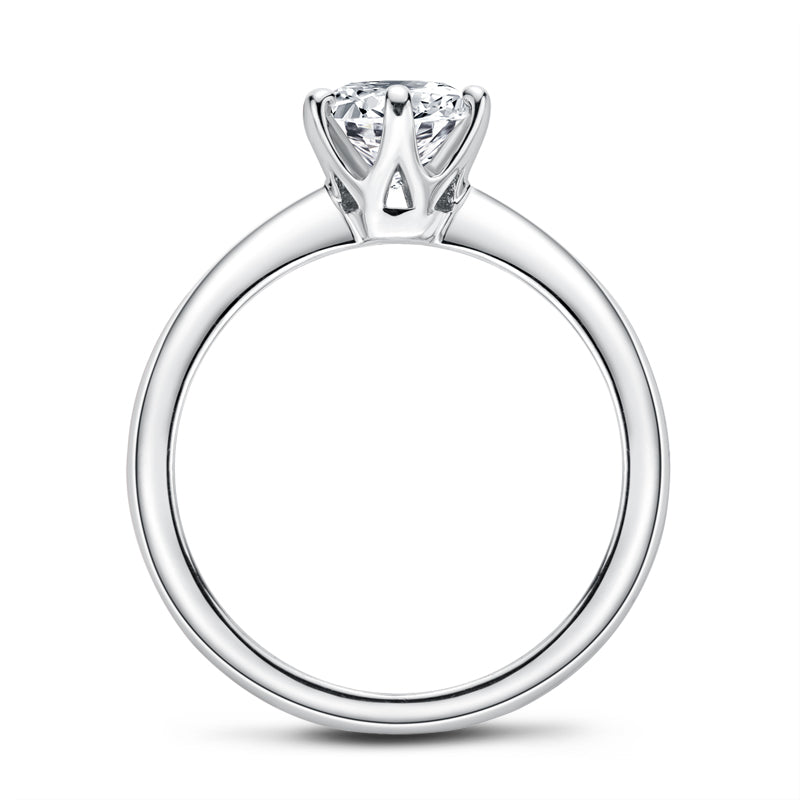 Aurora 6-Prong Solitaire Moissanite Ring