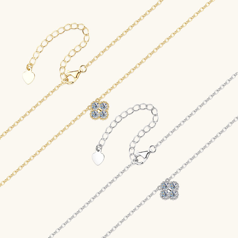 Aurora Clover Moissanite Necklace