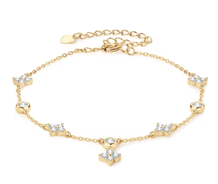 Aurora Clover Moissanite Bracelet