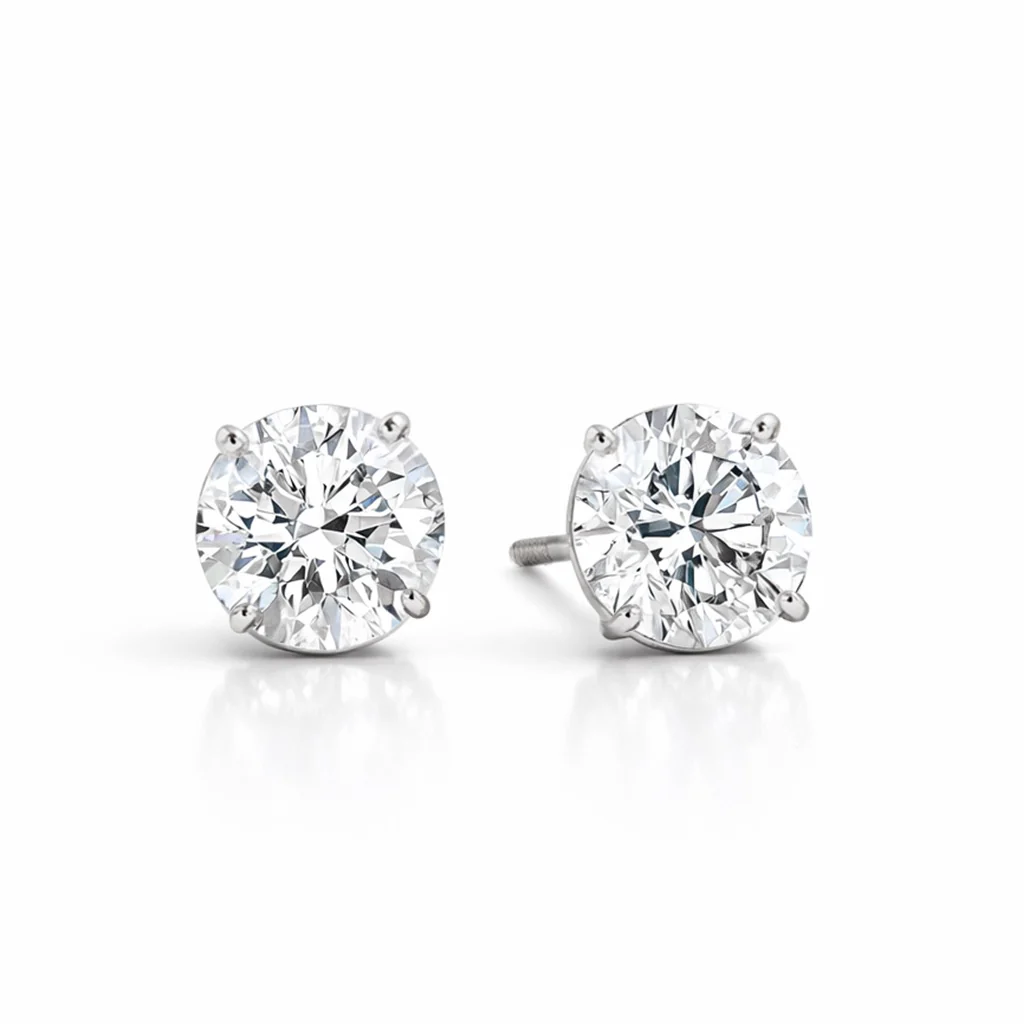 Celestia Signature Stud Lab Diamond Earrings