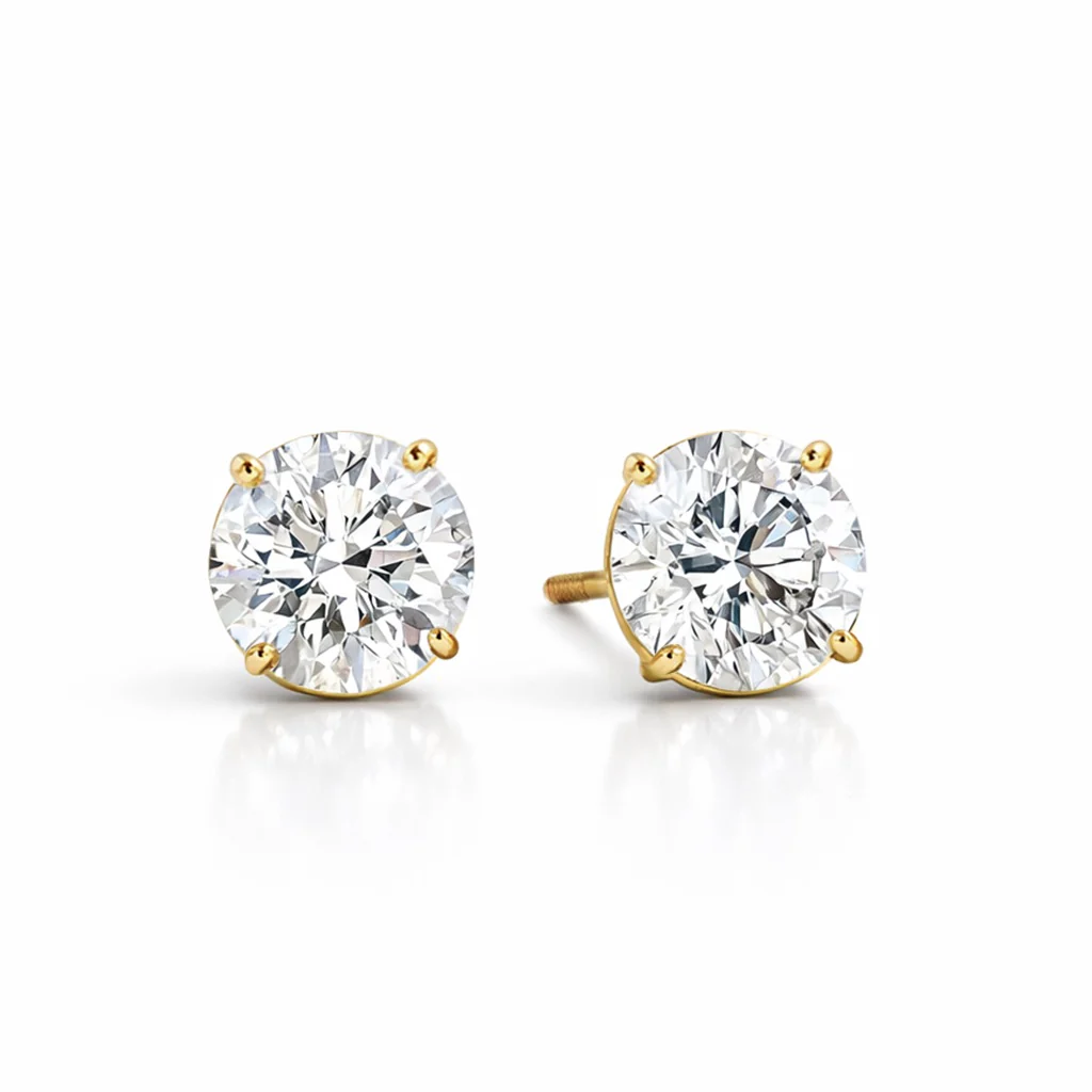 Celestia Signature Stud Lab Diamond Earrings