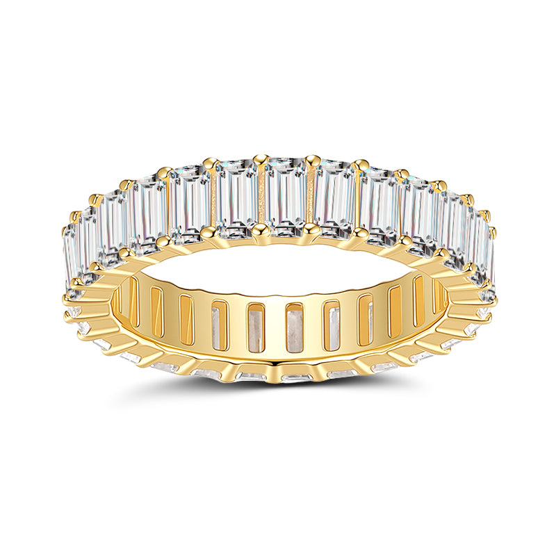 Celestia Emerald-Cut Moissanite Eternity Ring