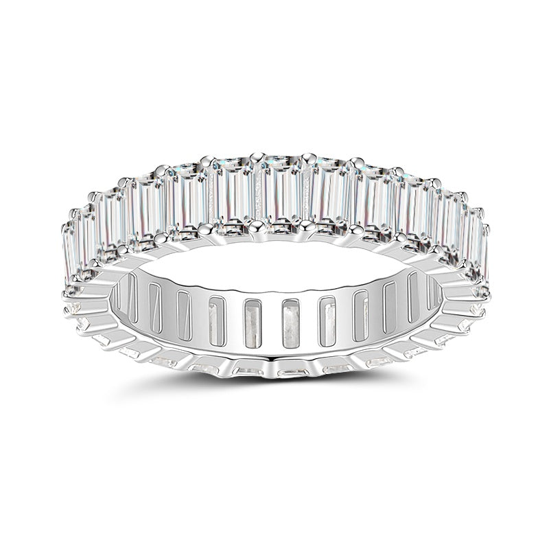 Celestia Emerald-Cut Moissanite Eternity Ring