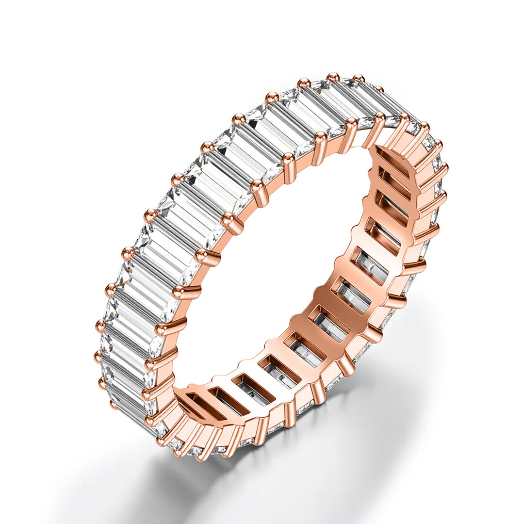Celestia Emerald-Cut Moissanite Eternity Ring