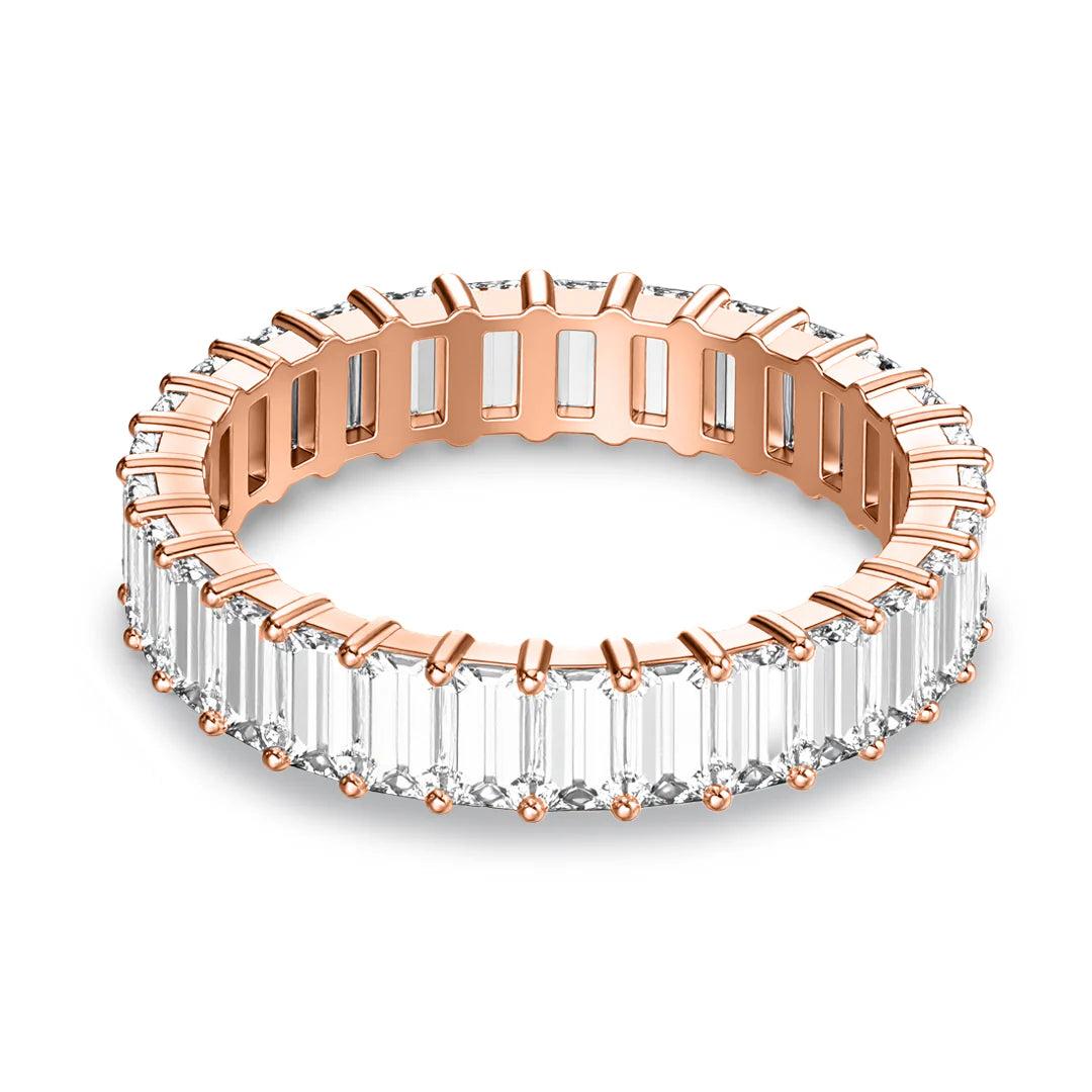 Celestia Emerald-Cut Moissanite Eternity Ring
