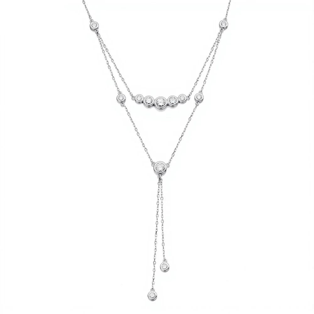 Celestia Layered Lariat Necklace