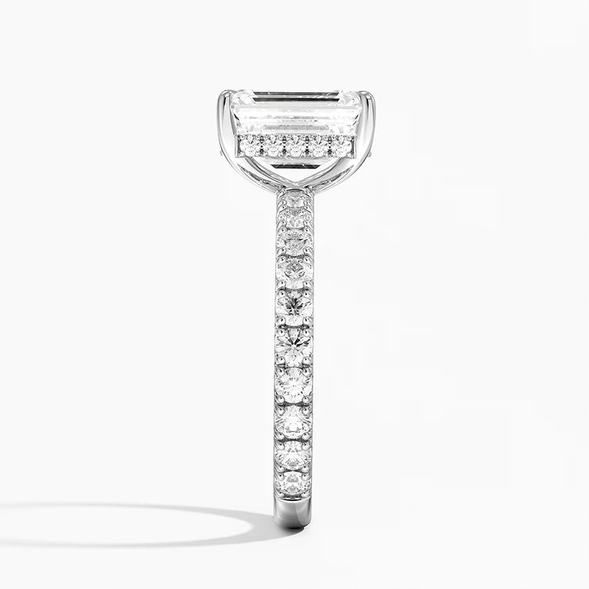 Josephine Emerald-Cut Moissanite Halo Ring
