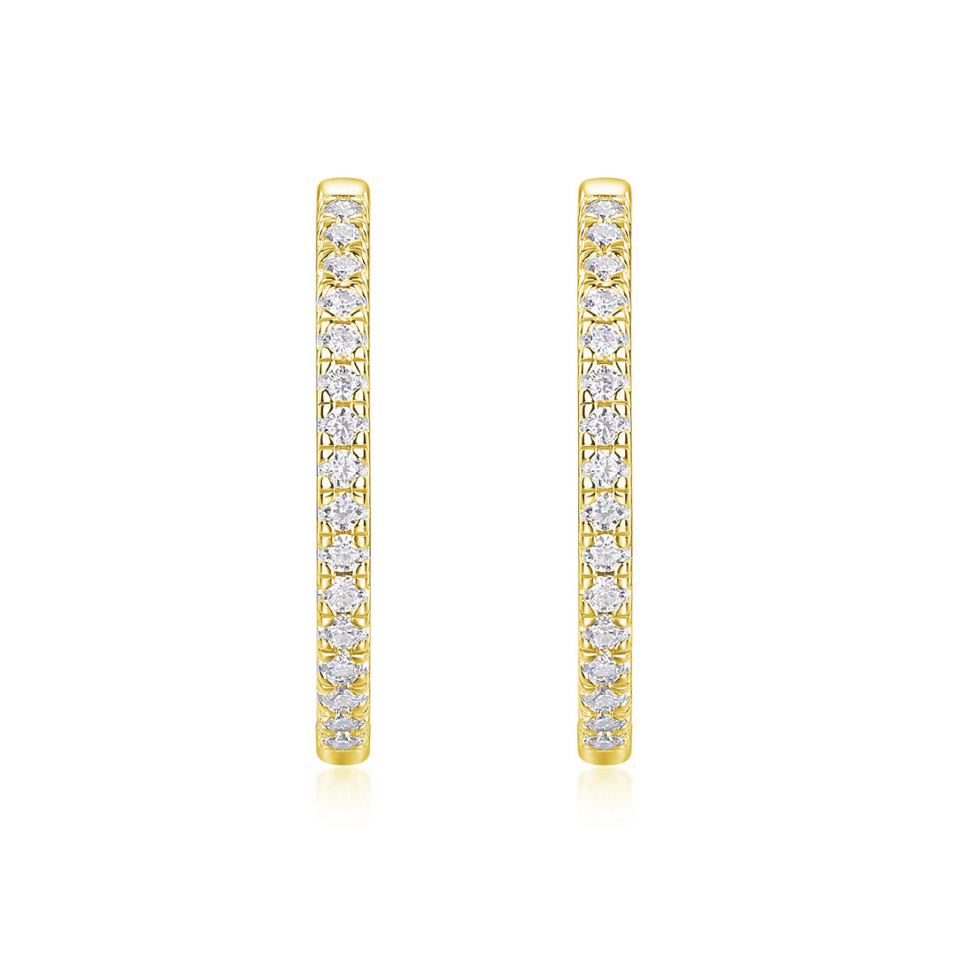Luna Moissanite Hoop Earrings