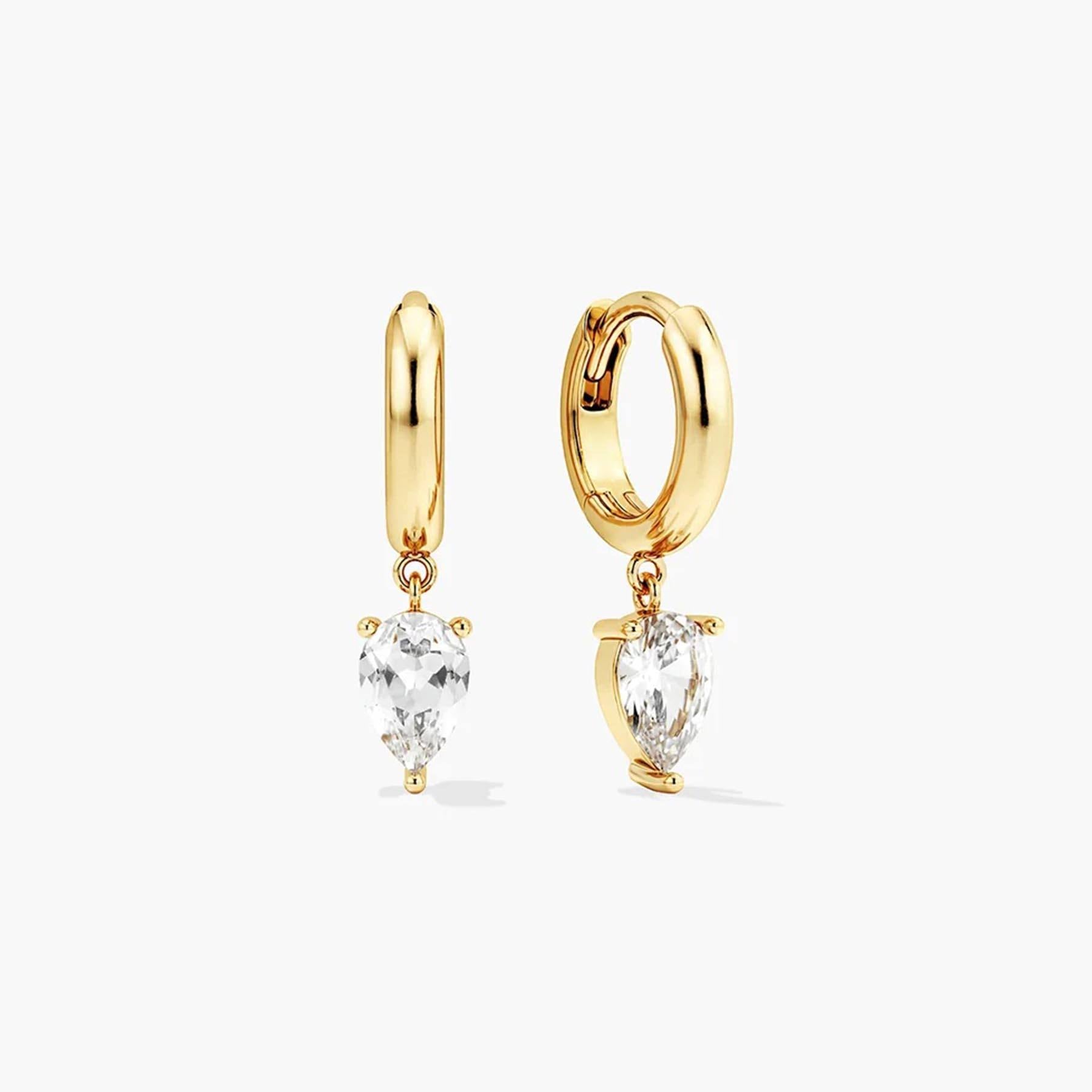 Mia Mini Hoops Moissanite Earrings