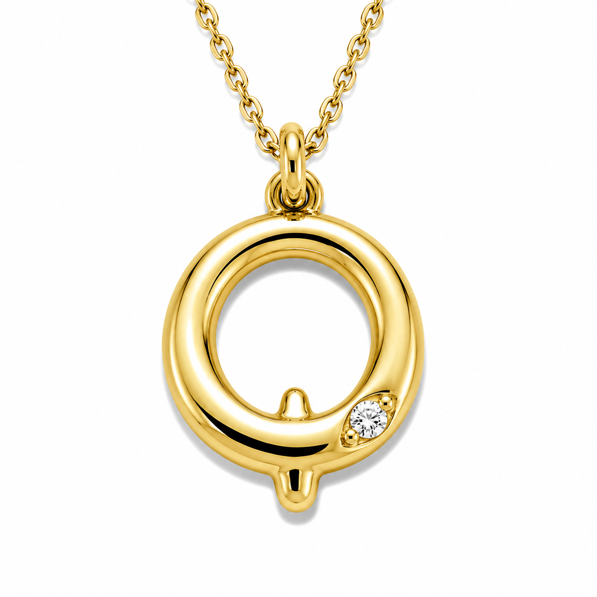 Organic Muse Liquid Letter Pendant Necklace