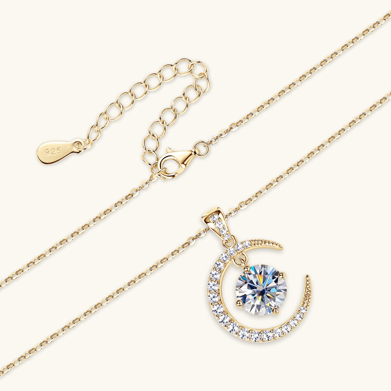Selene Luna Moissanite Necklace