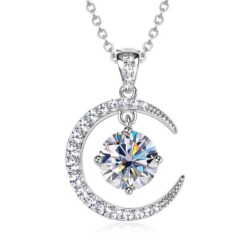 Selene Luna Moissanite Necklace