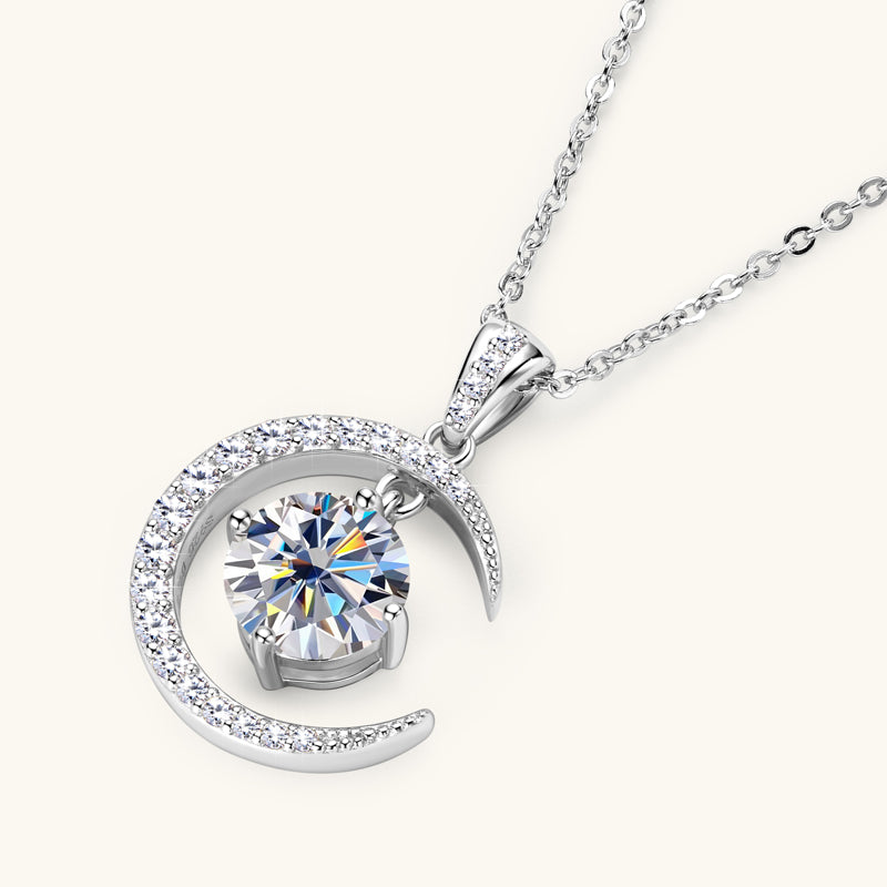 Selene Luna Moissanite Necklace