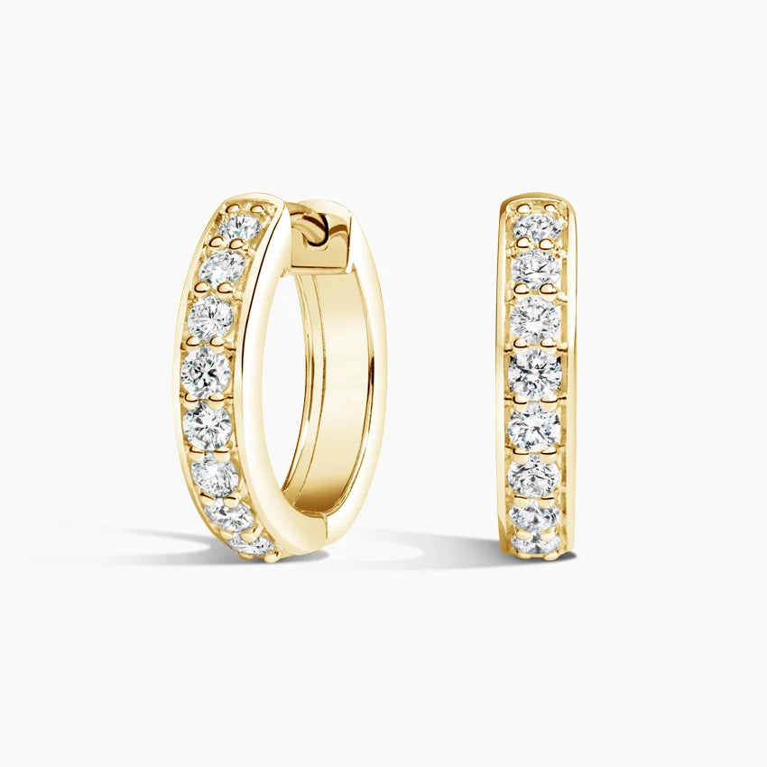 Selene Pavé Hoop Moissanite Earrings