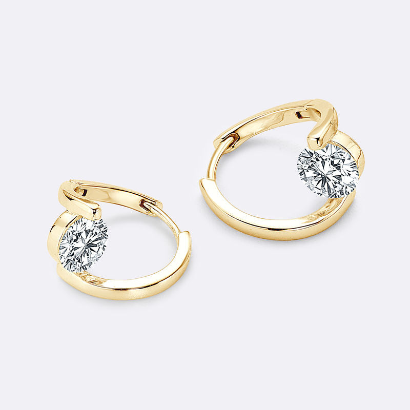 Selene Round-Cut Moissanite Earrings