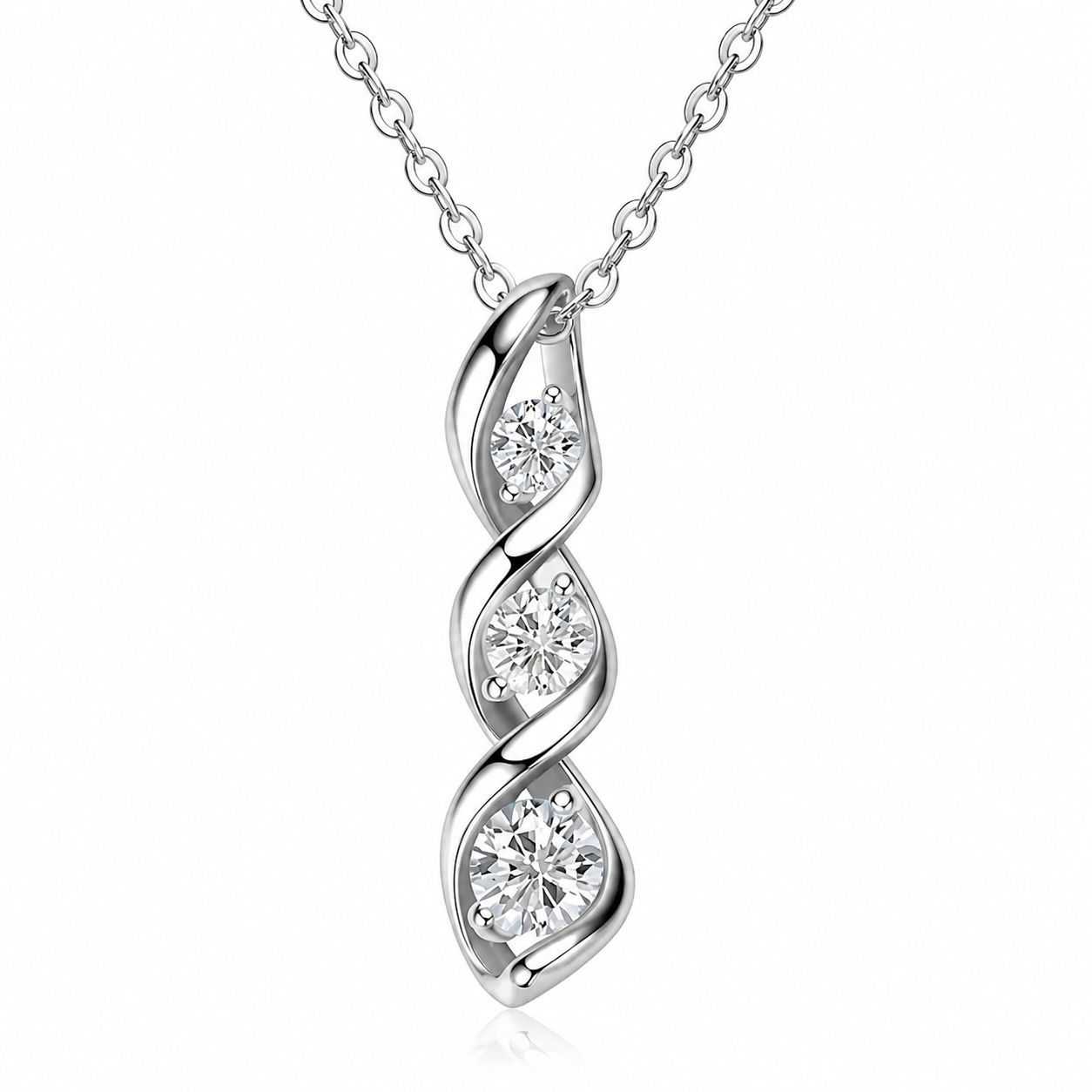 Selene Trinity Moissanite Necklace