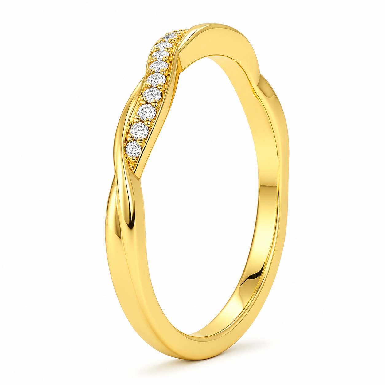 Selene Twist Moissanite Ring