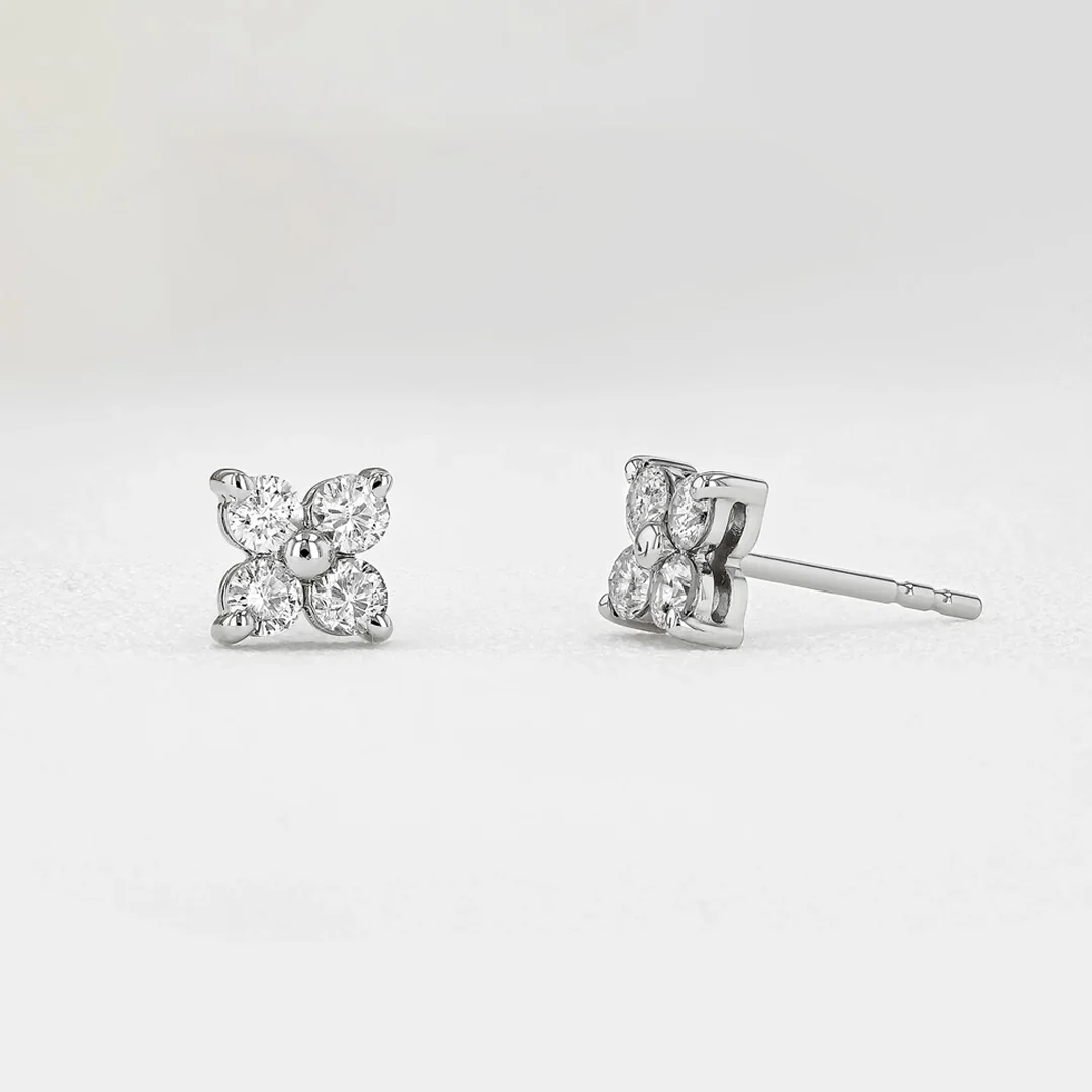 Aurora Clover Moissanite Earrings