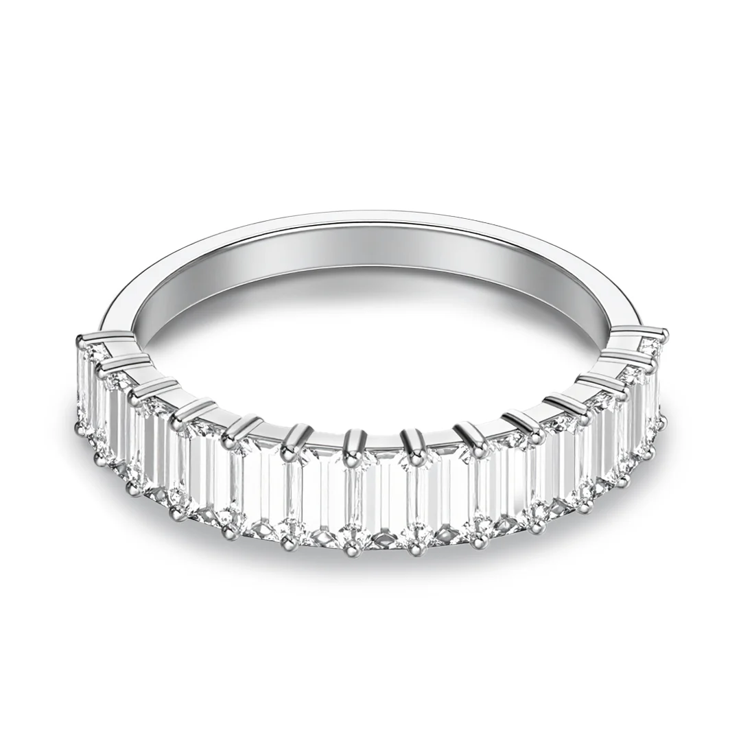 Celestia Half Emerald-Cut Moissanite Eternity Ring