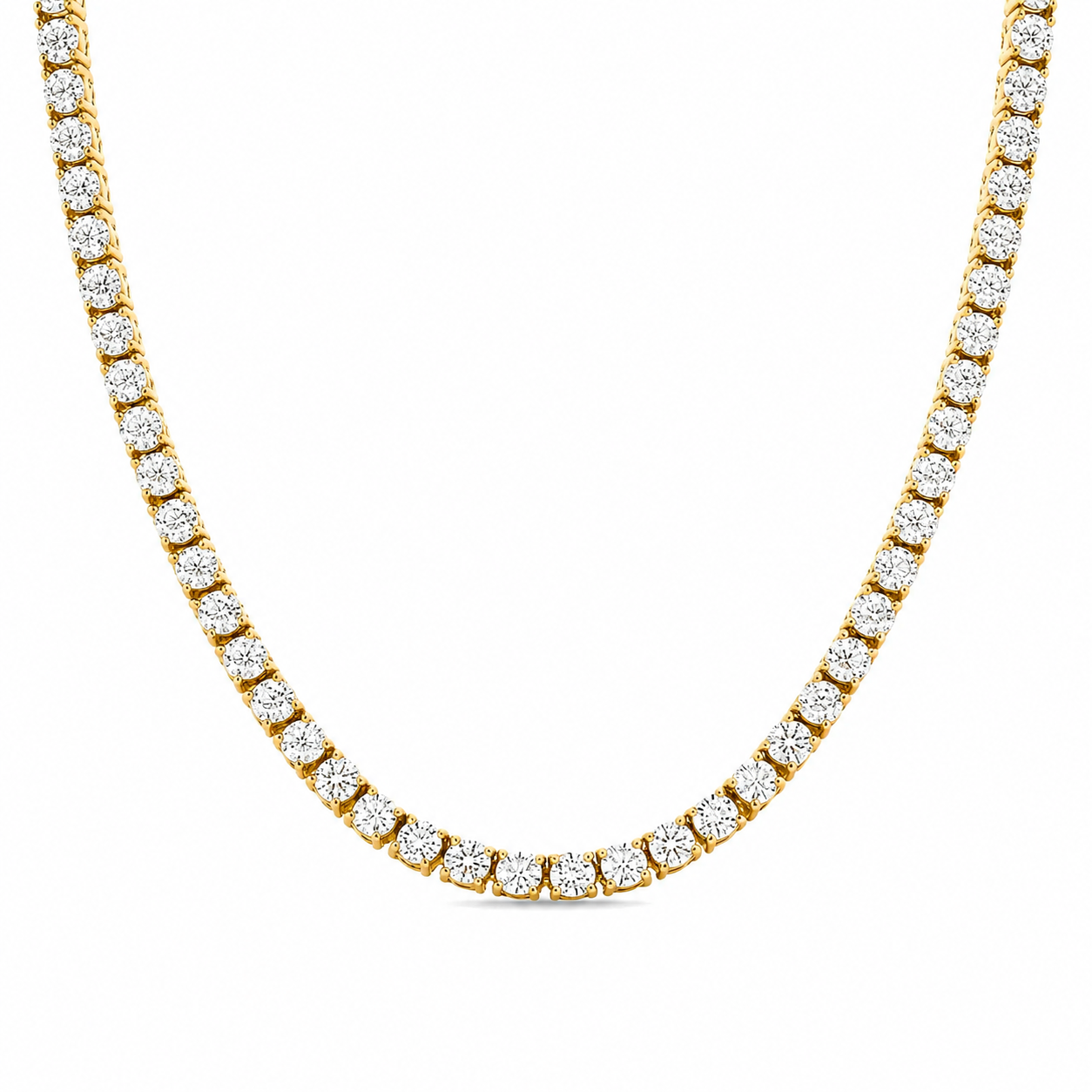 Celestia Signature Tennis Necklace – 14K Gold