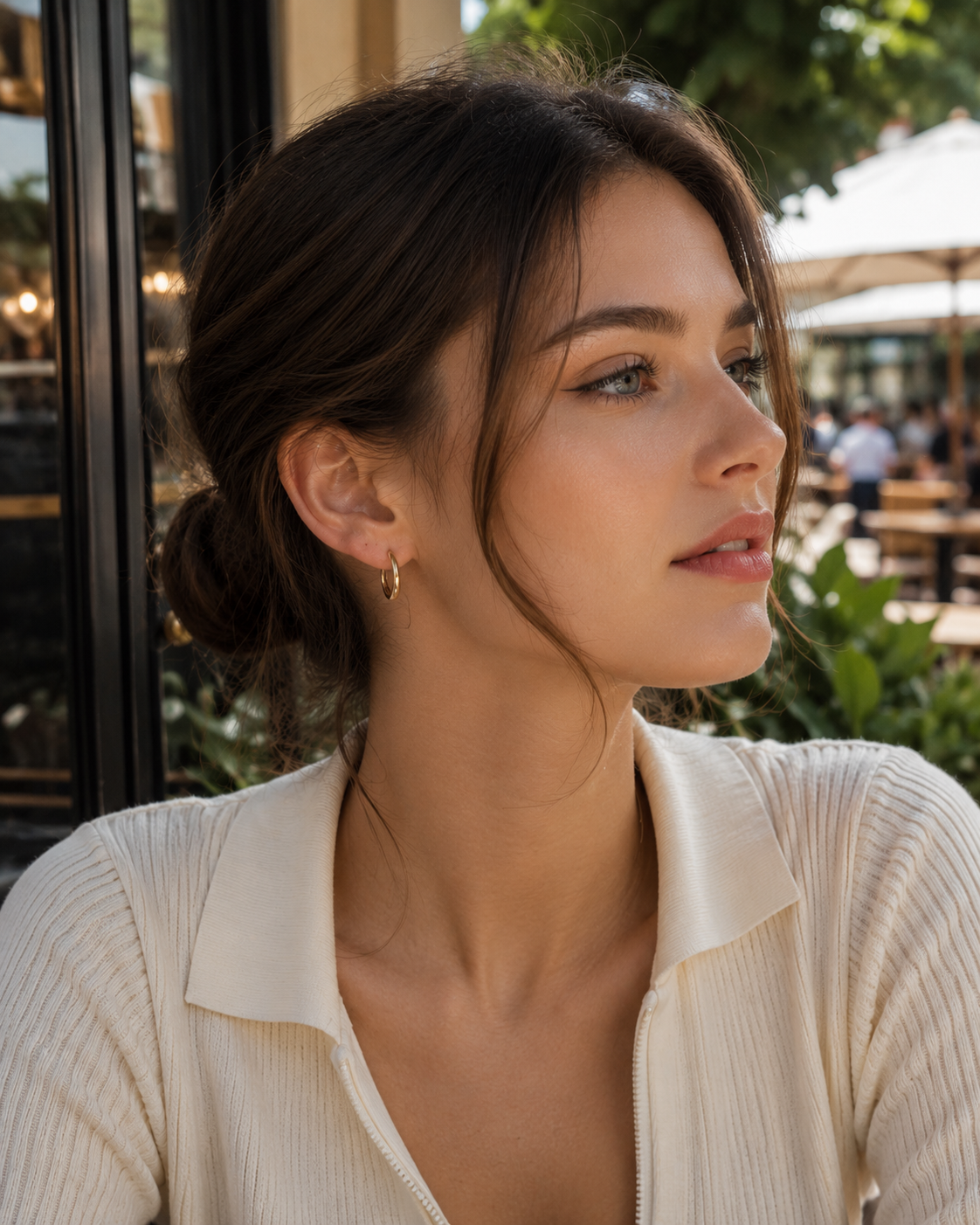 Selene Tube Huggie Hoop Earrings