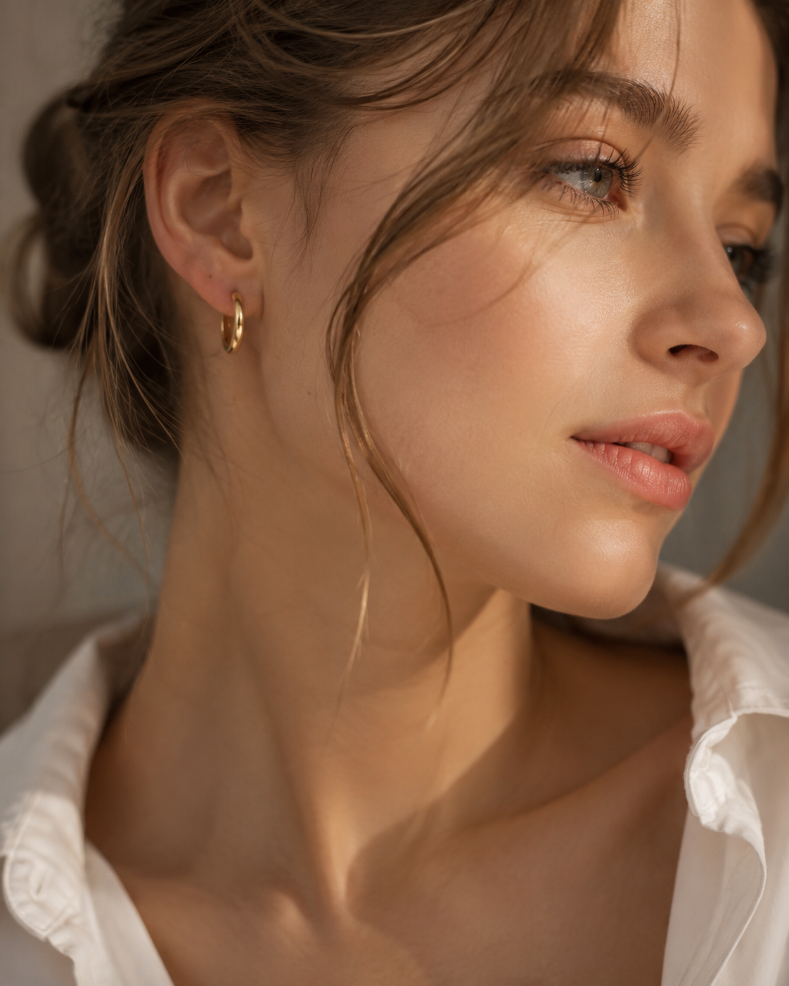 Selene Tube Huggie Hoop Earrings
