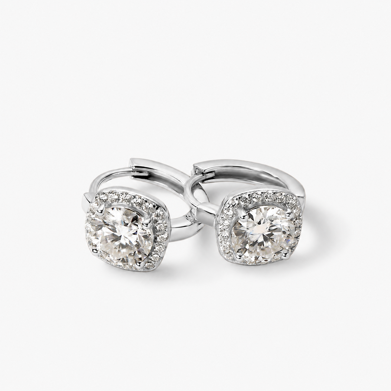 Luna Pavé Huggie Moissanite Earrings