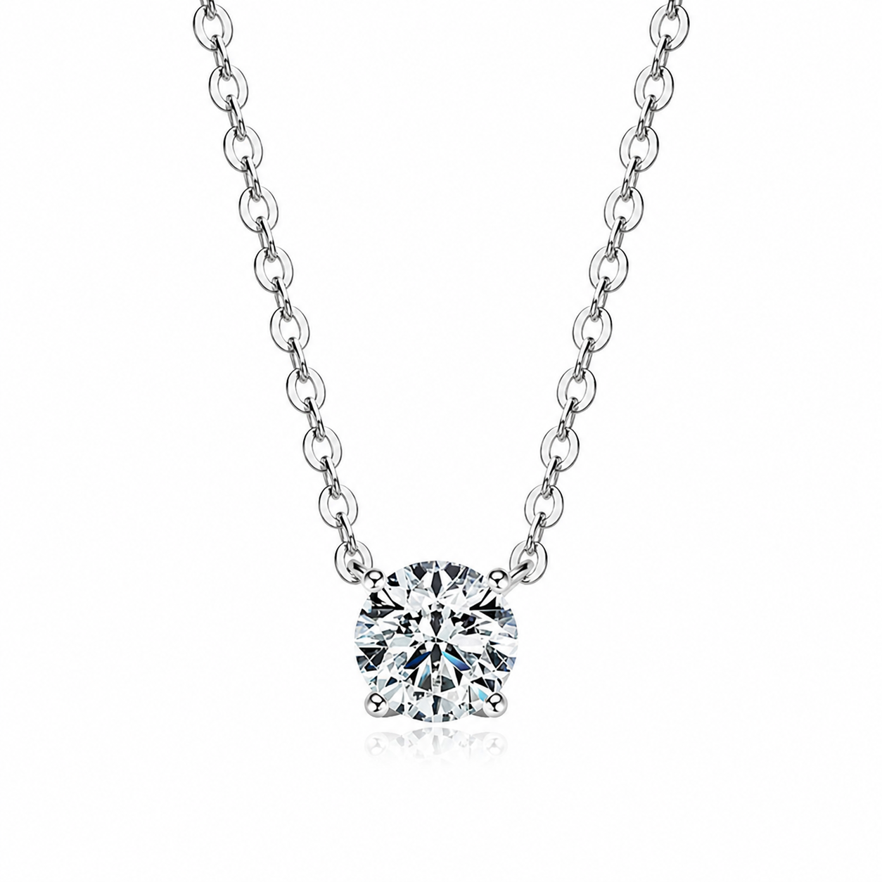 Celestia Solitaire Moissanite Necklace