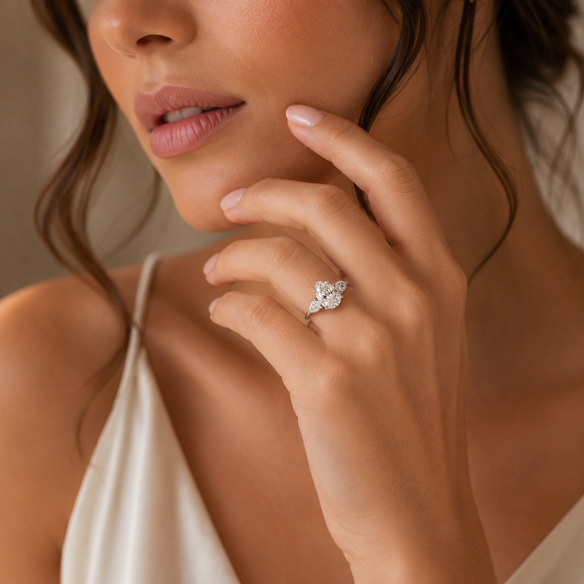 Elysian Signature Pear-Cut Moissanite Ring