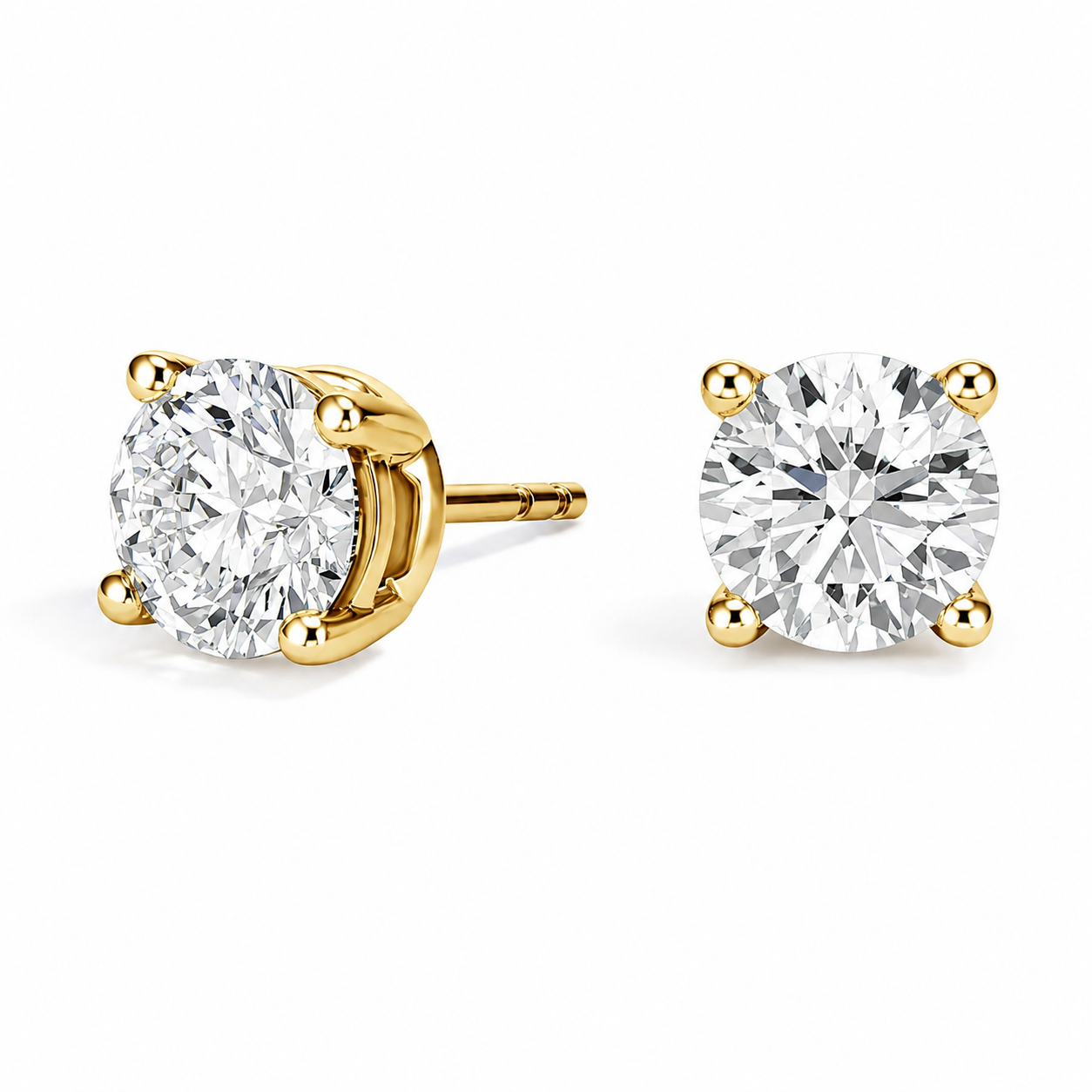 Celestia Solitaire Stud Earrings