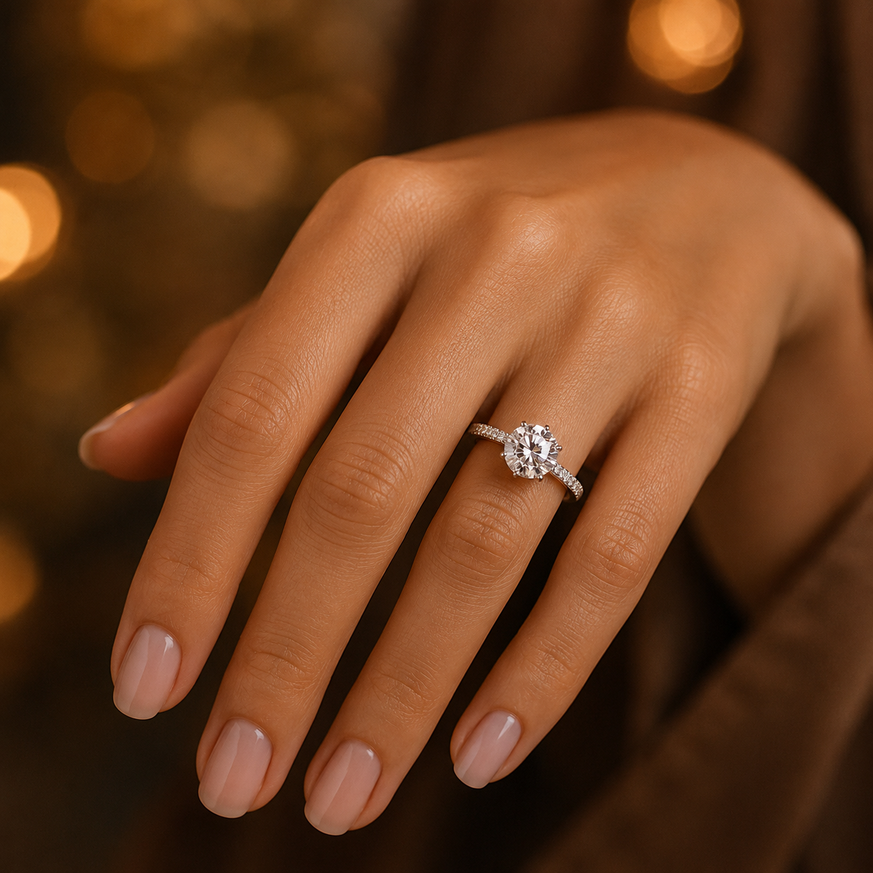 Selene Pavé Moissanite Ring