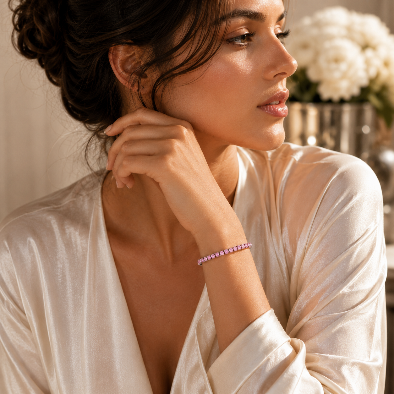 Rosavelle Signature Tennis Moissanite Bracelet