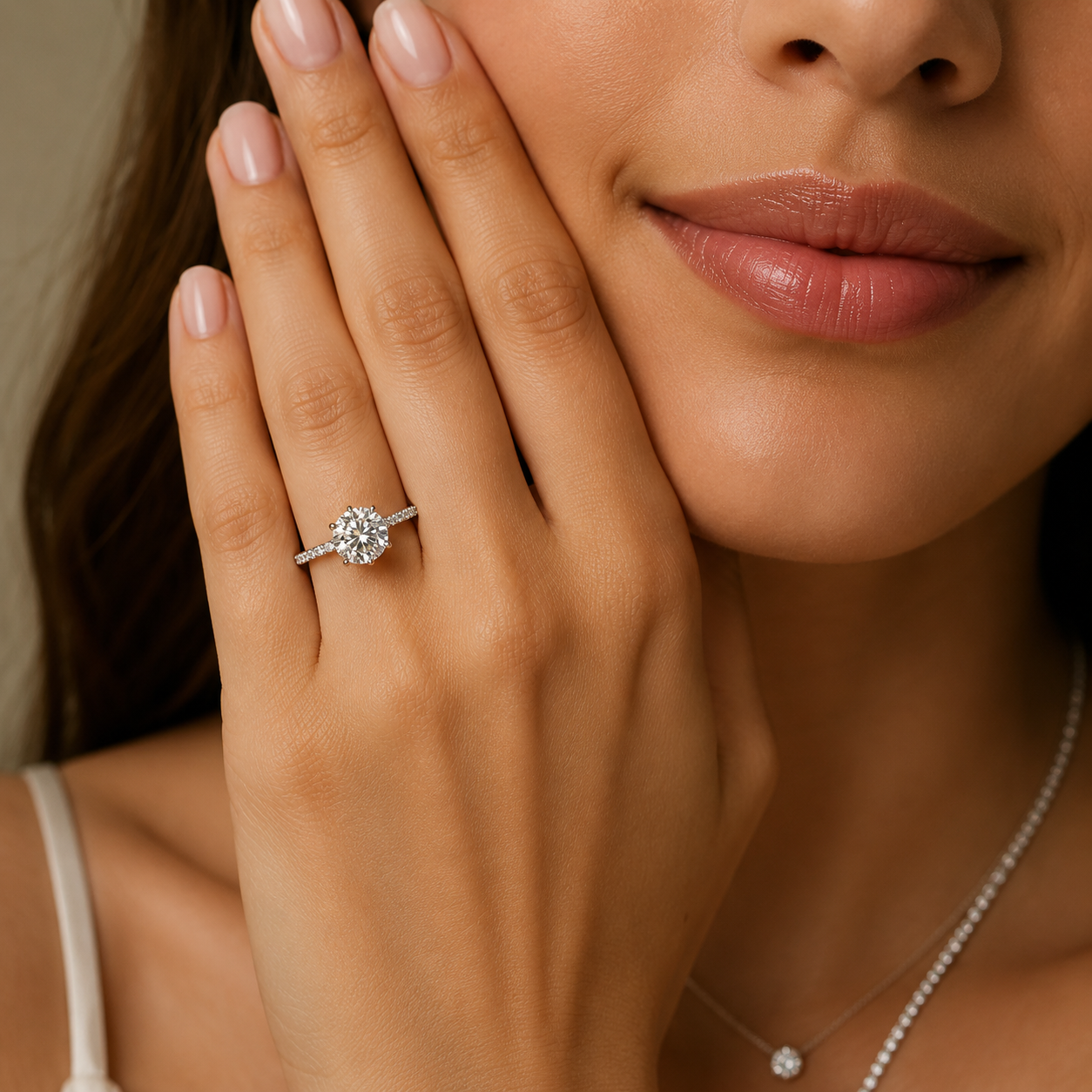 Selene Pavé Moissanite Ring