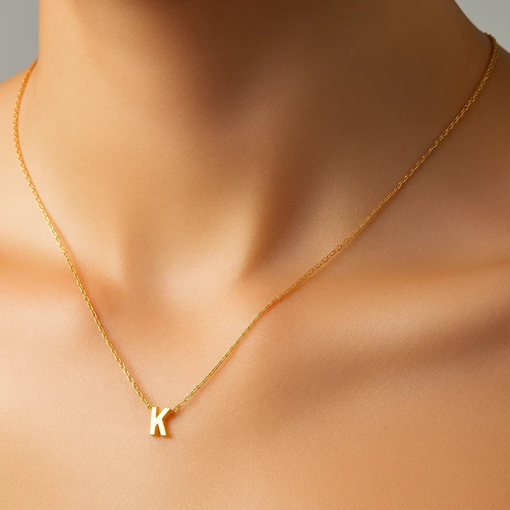 Aurelia Initial Letter Pendant and  Necklace