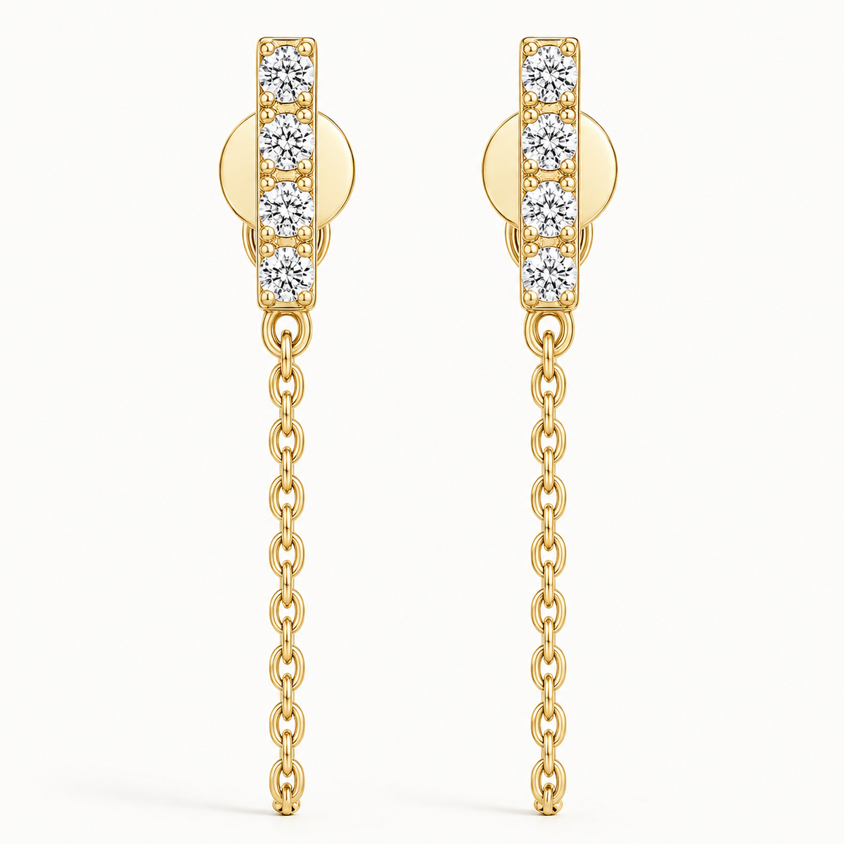 Aria Pavé Chain Earrings