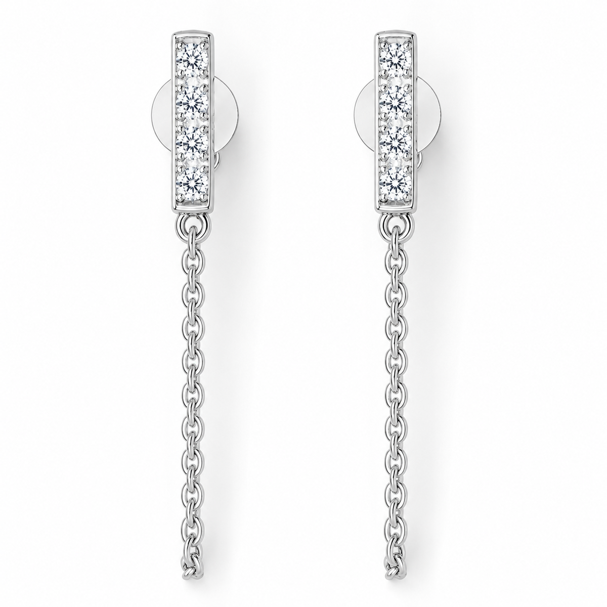 Aria Pavé Chain Earrings