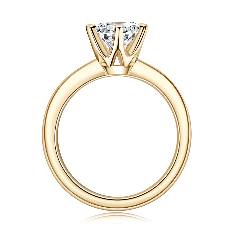Aurora 6-Prong Solitaire Moissanite Ring