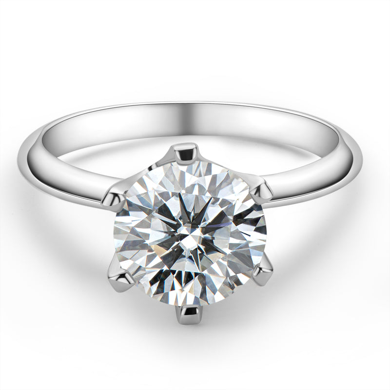 Aurora 6-Prong Solitaire Moissanite Ring