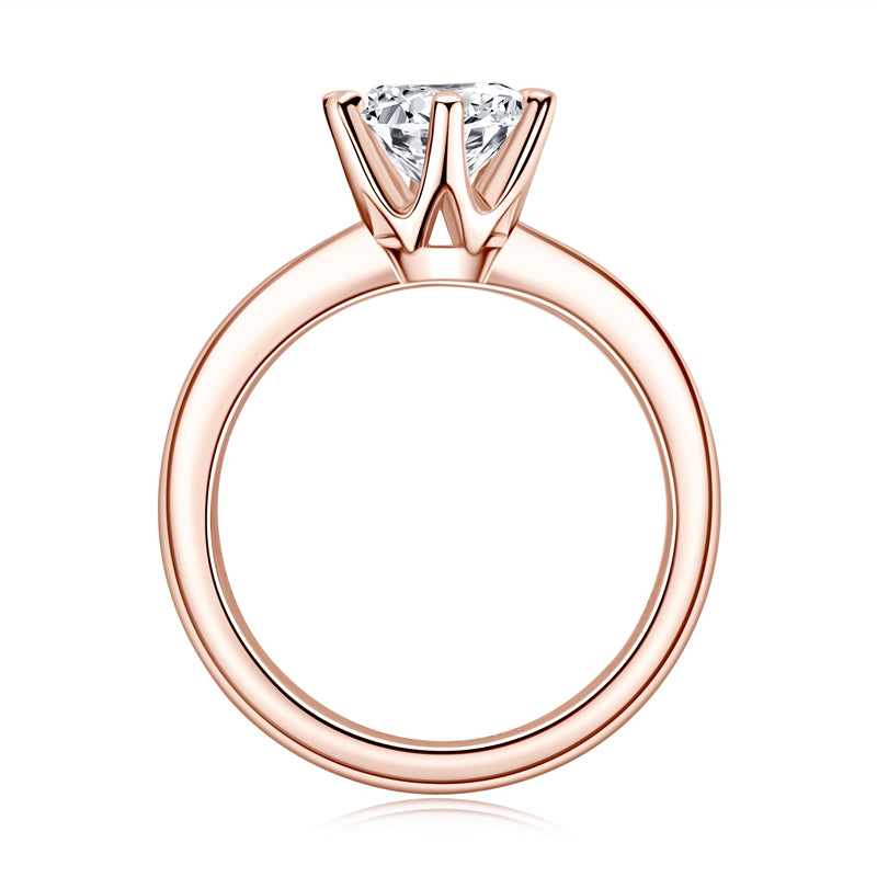 Aurora 6-Prong Solitaire Moissanite Ring