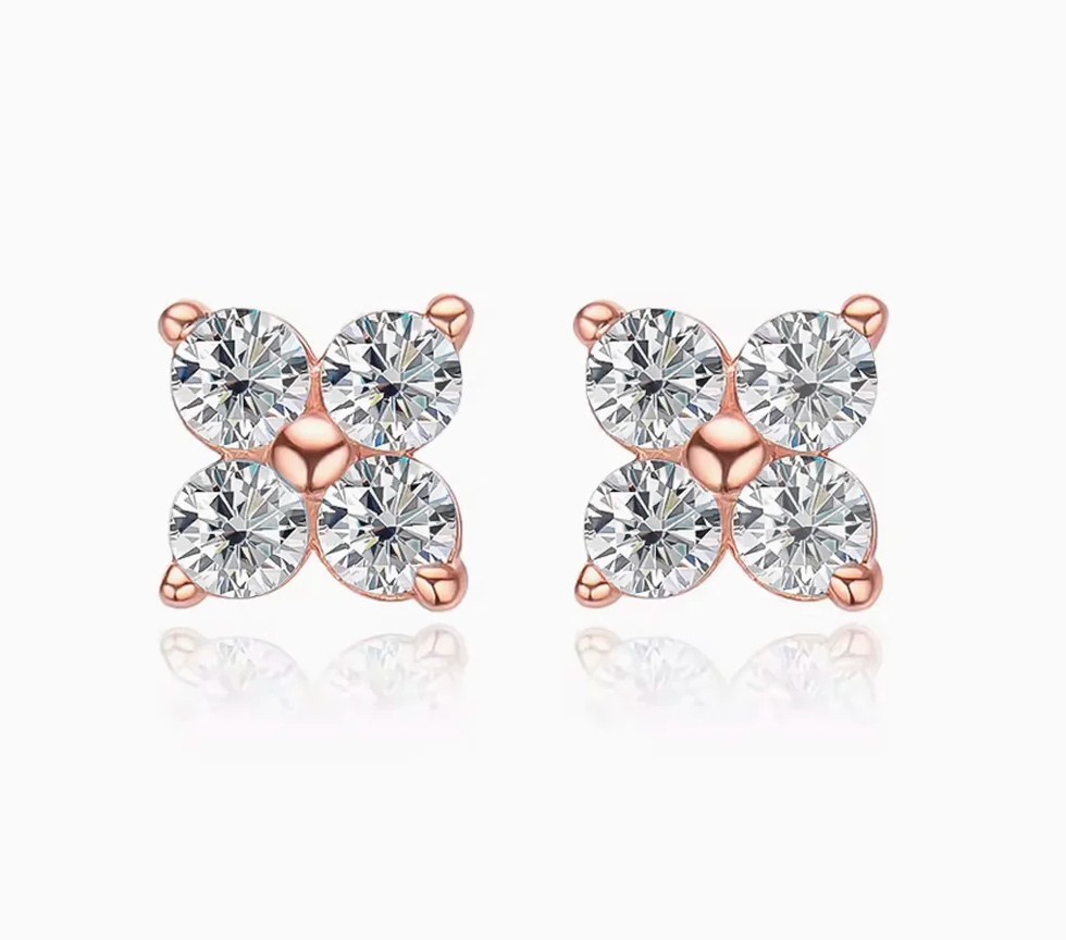 Aurora Clover Moissanite Earrings