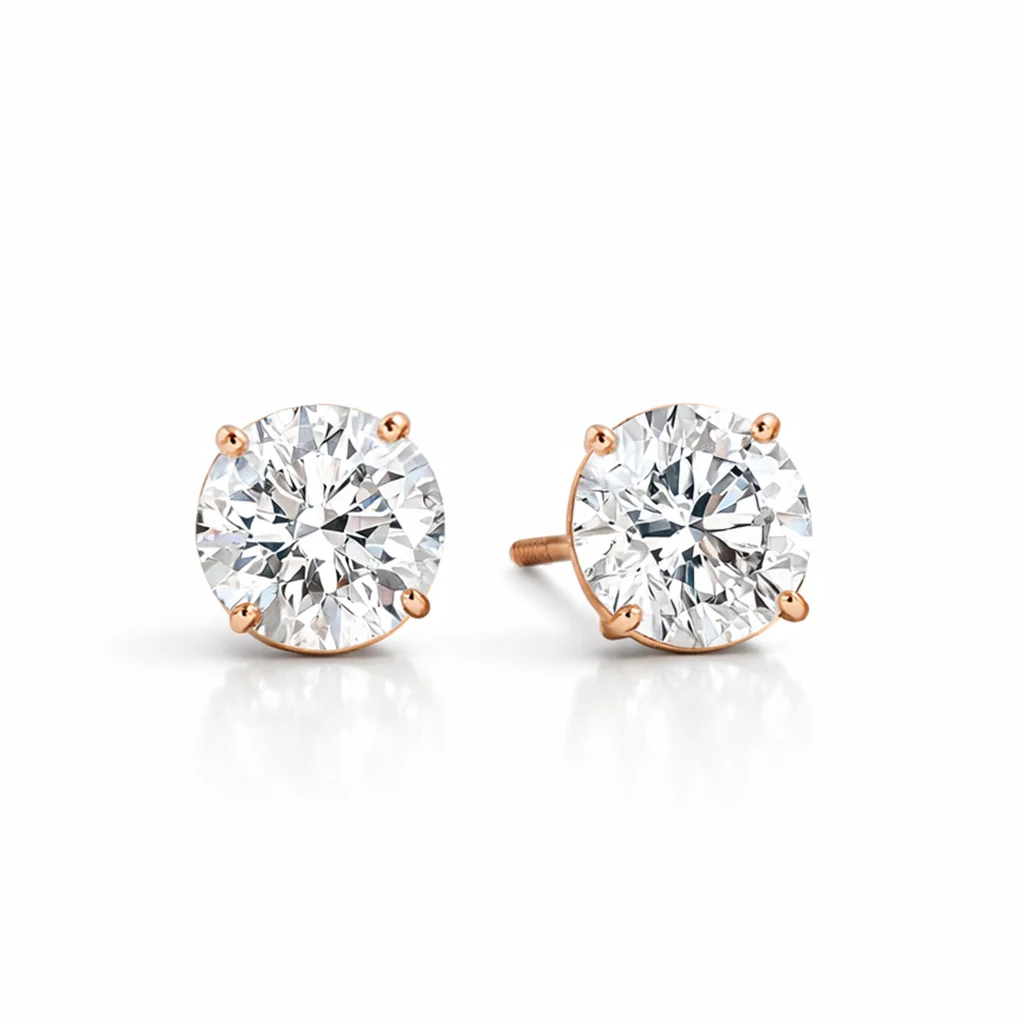 Celestia Signature Stud Lab Diamond Earrings