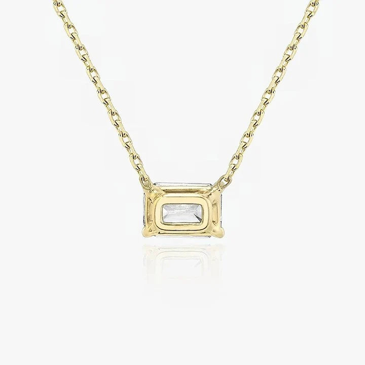 Celestia Emerald-Cut Moissanite Pendant