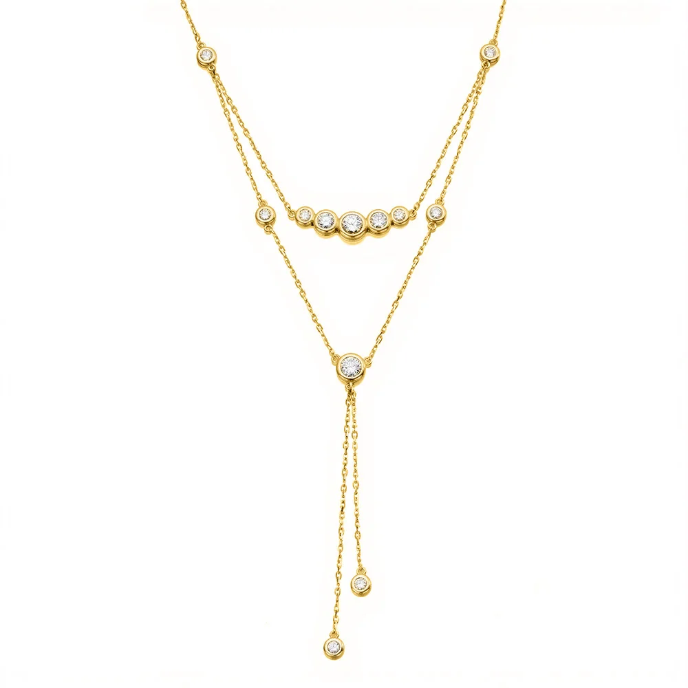 Celestia Layered Lariat Necklace