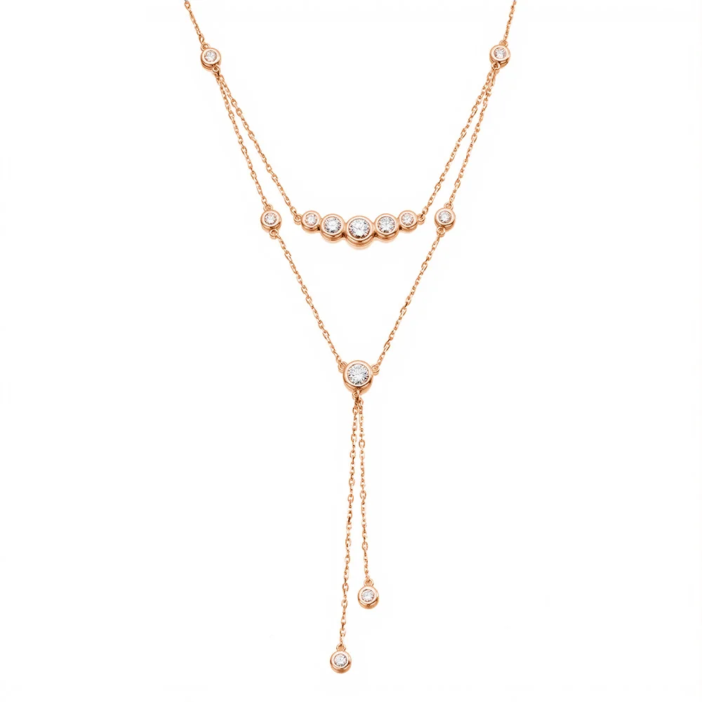 Celestia Layered Lariat Necklace