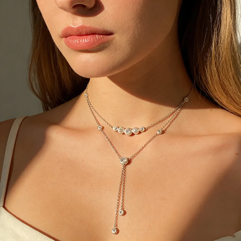 Celestia Layered Lariat Necklace